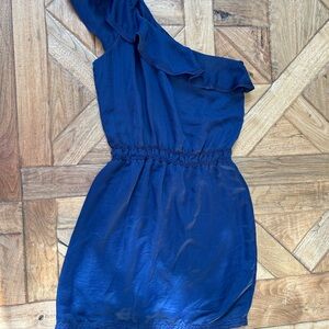 Chelsea & Violet Small Blue One-Shoulder Navy Dress